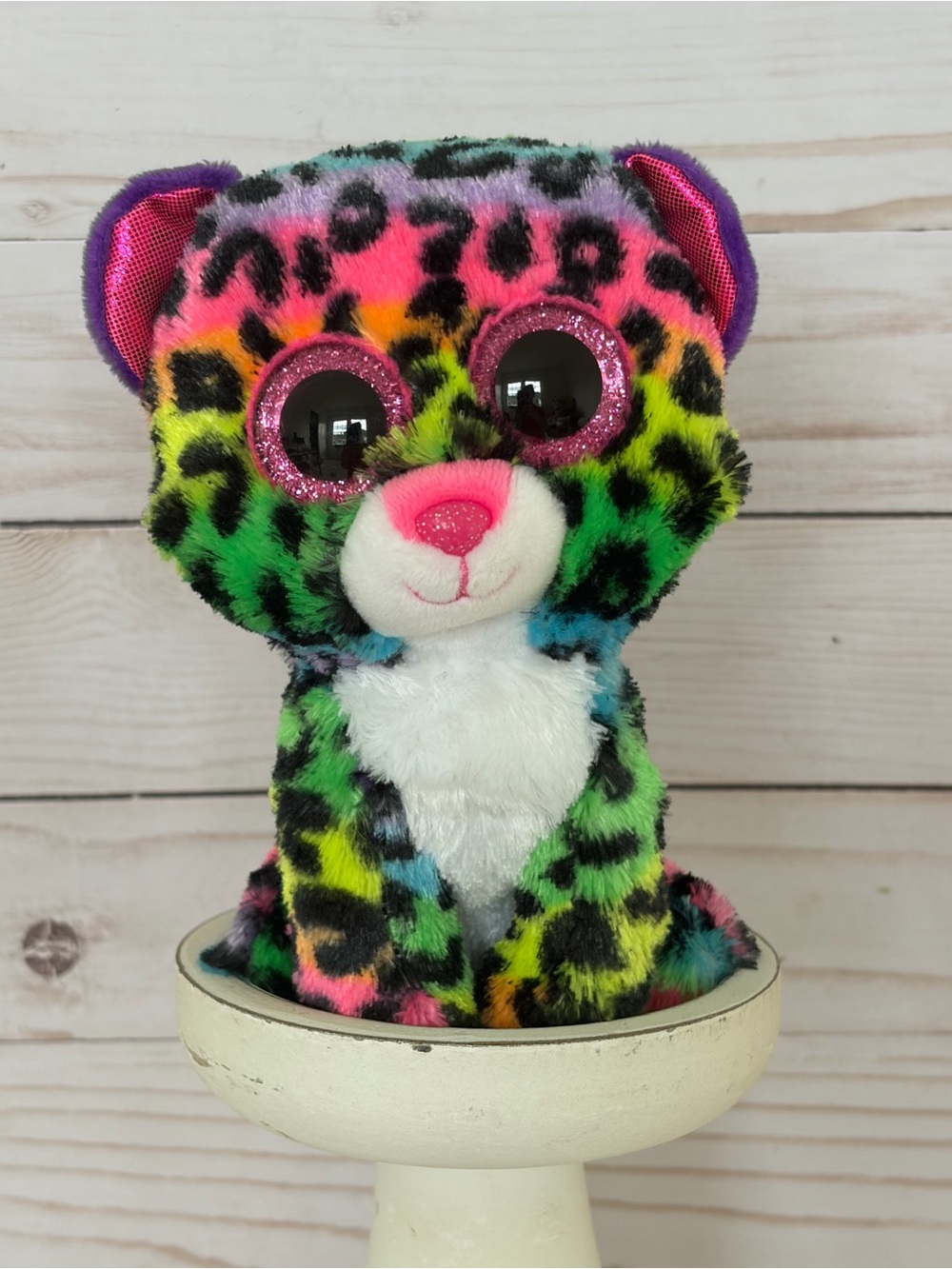 Ty Beanie Boos "Dotty" the Rainbow Leopard – Regular 6" Size